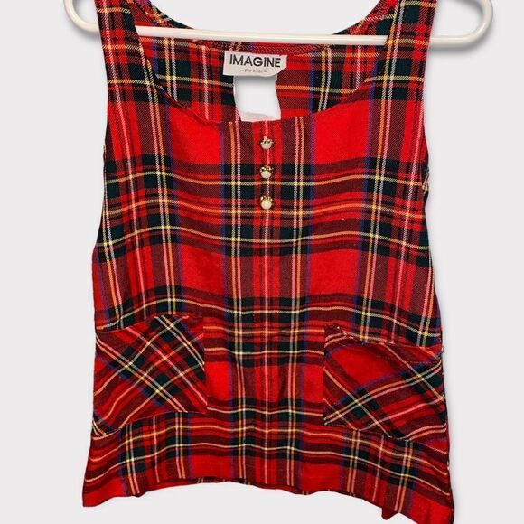 Vintage Kid’s Red Plaid Dress - Picture 3 of 4